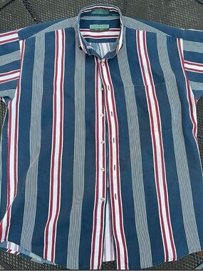 Vintage Loafers Reed St. James Striped Button-Up